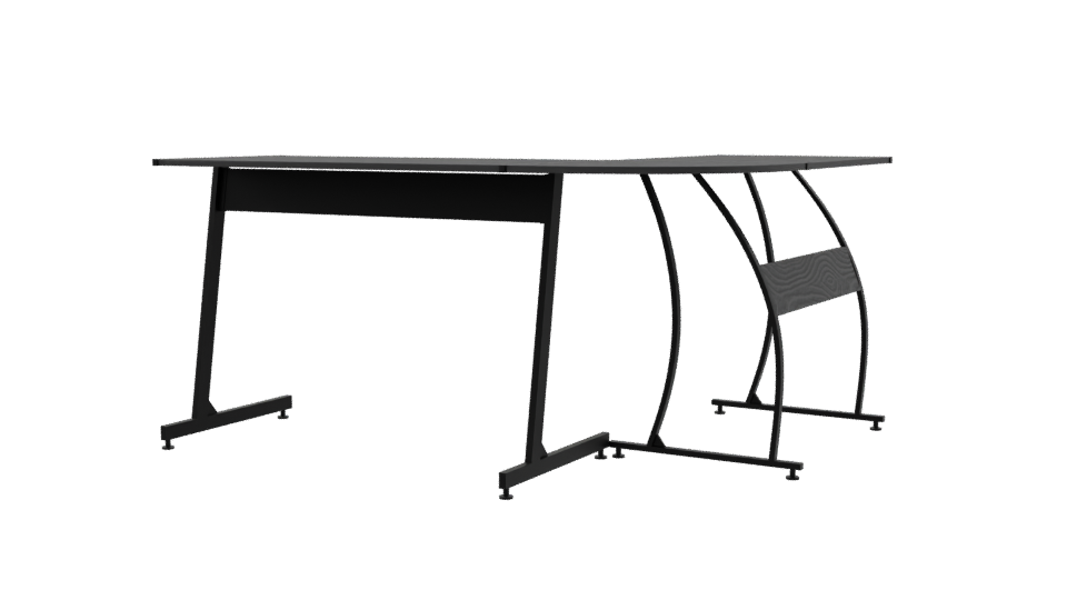 Contemporary L-Shaped Office Desk 3D Model - Professional 3D Model Render 9