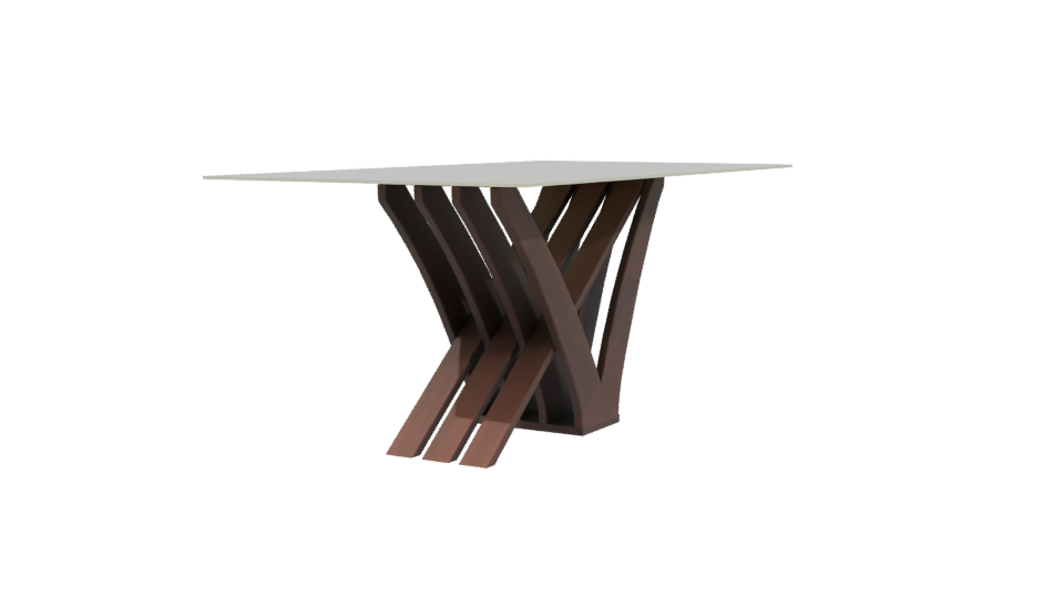 Stylish Glass-Top Dining Table 3D - Professional 3D Model Render 3