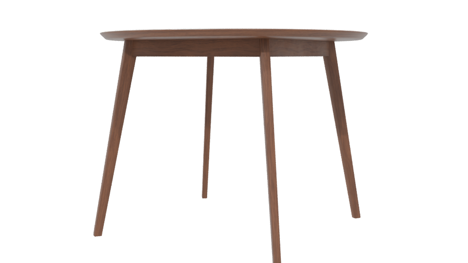 Stylish Round Wooden Table Model - Professional 3D Model Render 6