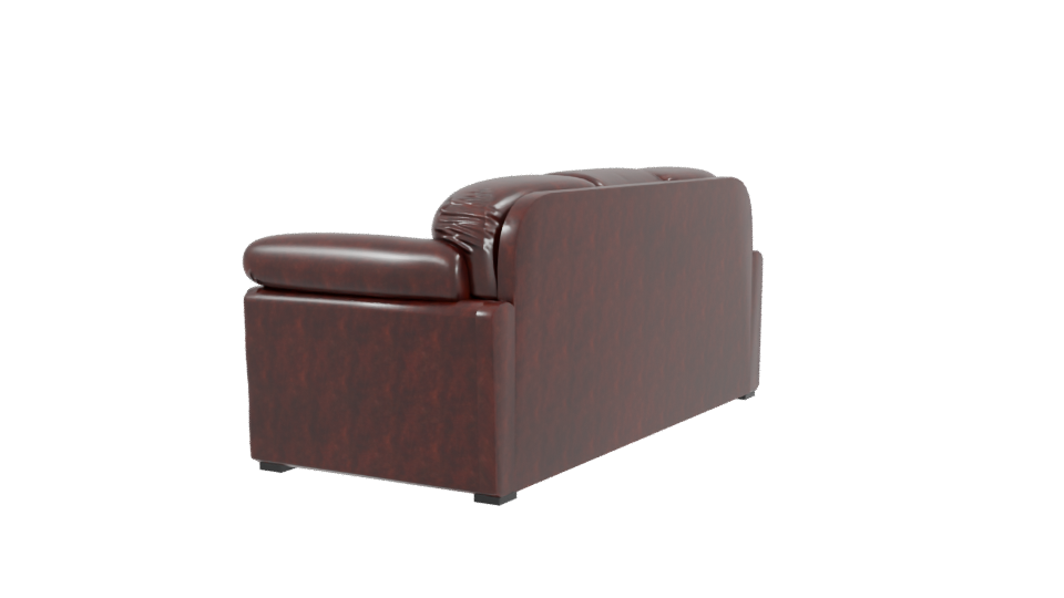 Elegant Leather Sofa 3D Model - Professional 3D Model Render 3