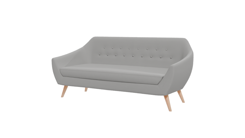 Contemporary Fabric Sofa 3D Model - Professional 3D Model Render 12