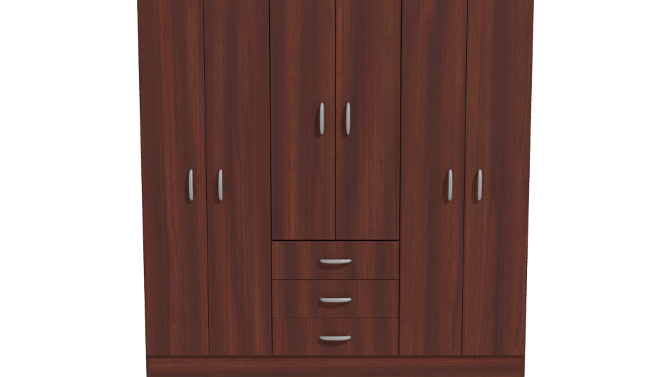 Elegant Wooden Wardrobe 3D Model - Professional 3D Model Render 11