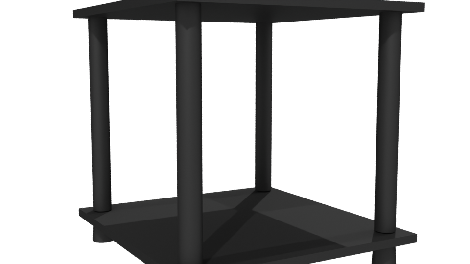 Compact Modern Shelf Unit 3D - Professional 3D Model Render 13