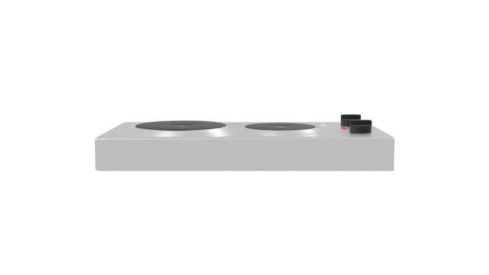 Compact Dual Burner Cooktop 3D - Professional 3D Model Render 8
