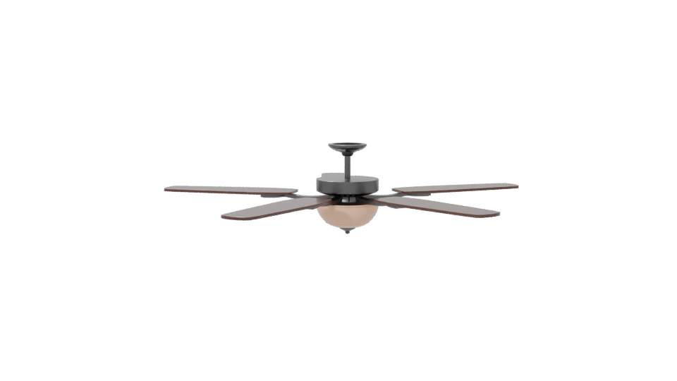 Elegant Ceiling Fan 3D Model - Professional 3D Model Render 6