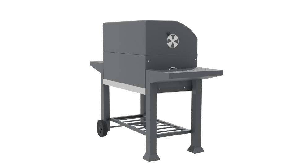 Stainless Steel Premium Grill Model - Professional 3D Model Render 7