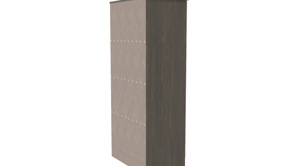 Stylish Minimalist Wooden Storage Cabinet 3D Model - Professional 3D Model Render 7