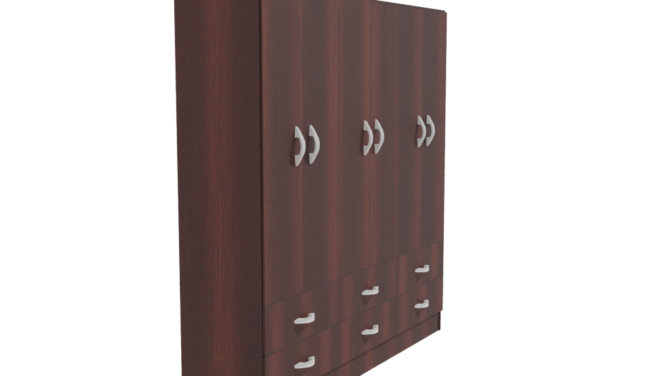 Stylish Wooden Storage Cabinet 3D - Professional 3D Model Render 9