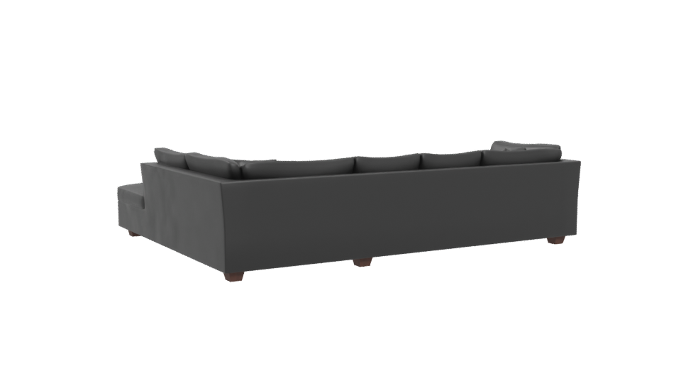 Modern L-Shaped Leather Sofa 3D - Professional 3D Model Render 4