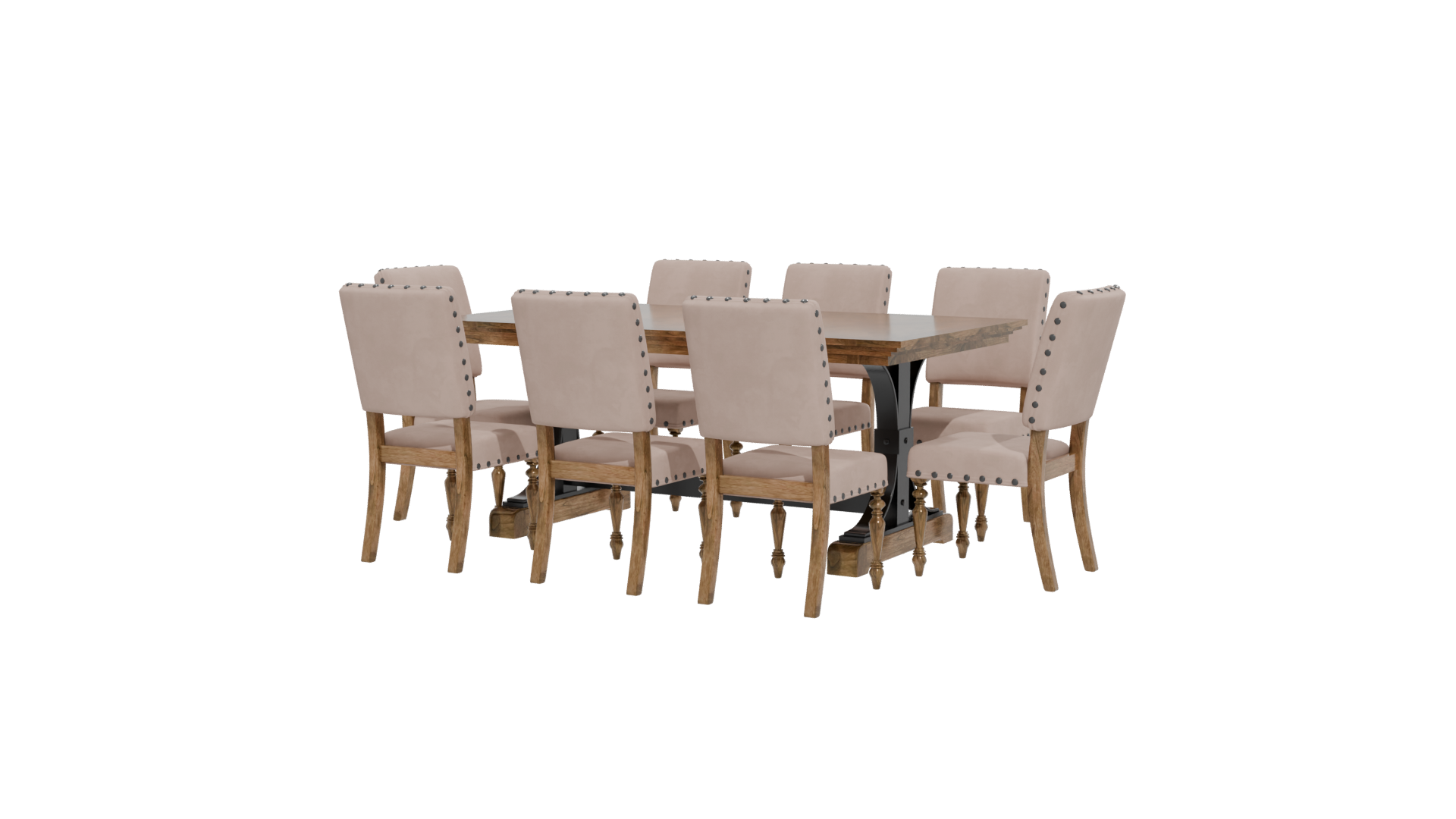 Elegant Dining Table Set 3D - Professional 3D Model Render 12