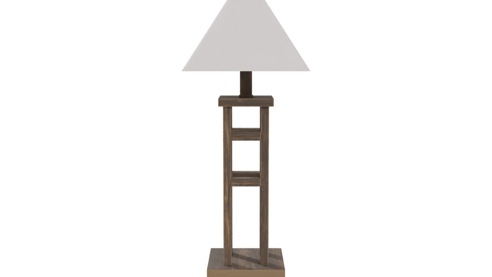 Stylish Wooden Table Lamp 3D - Professional 3D Model Render 5