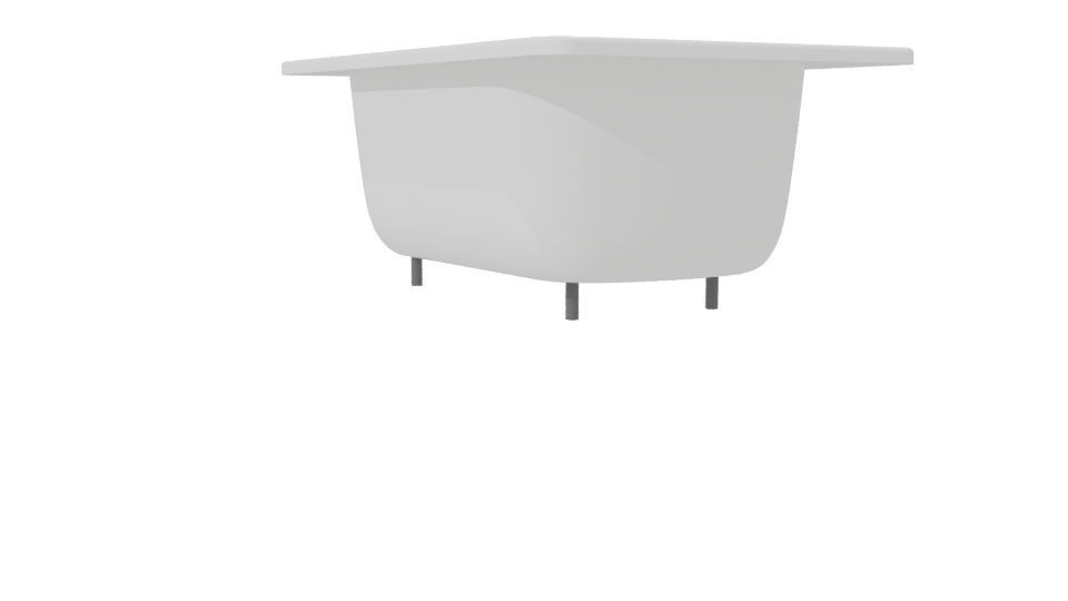 Elegant White Bathtub Model 3D - Professional 3D Model Render 7