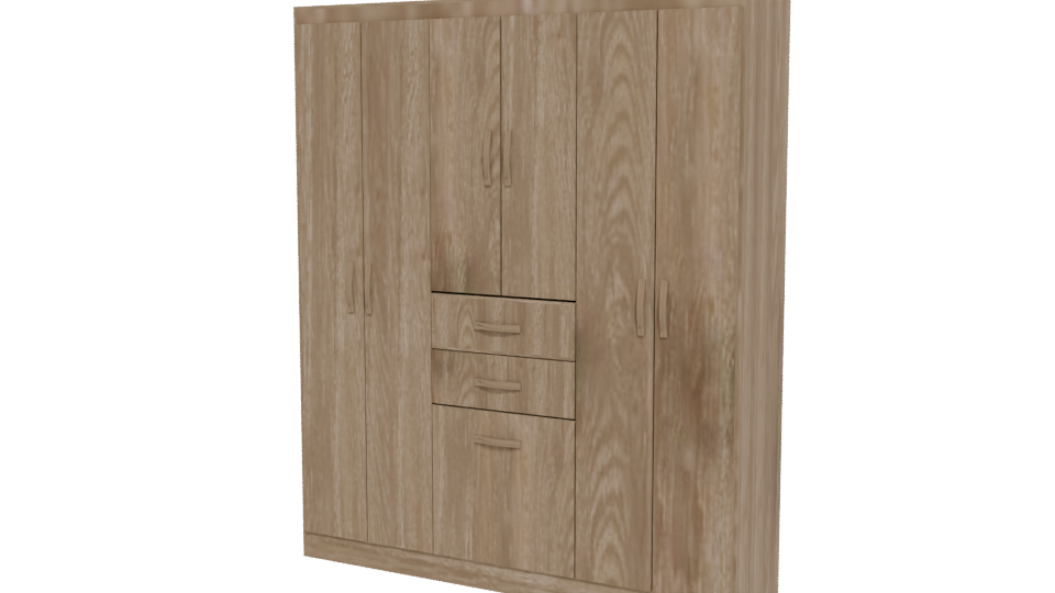 Stylish Wooden Storage Cabinet 3D - Professional 3D Model Render 12