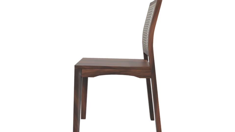 Elegant Wooden Dining Chair 3D - Professional 3D Model Render 2