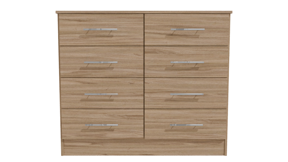 Stylish Wooden Dresser 3D Model - Professional 3D Model Render 11