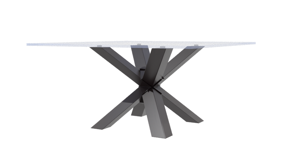 Contemporary Glass Dining Table 3D - Professional 3D Model Render 9