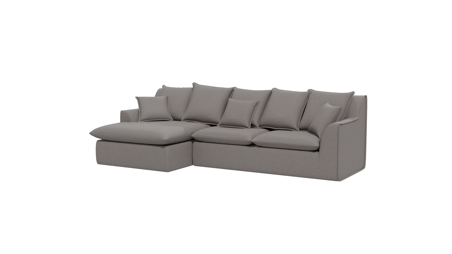 Contemporary Fabric Sectional Sofa 3D Model - Professional 3D Model Render 12