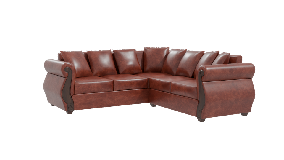 Vintage Leather Sofa Model 3D - Professional 3D Model Render 10