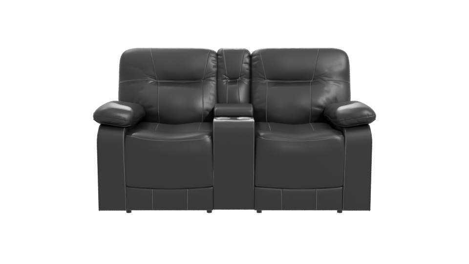 Stylish Black Recliner Sofa 3D - Professional 3D Model Render 11