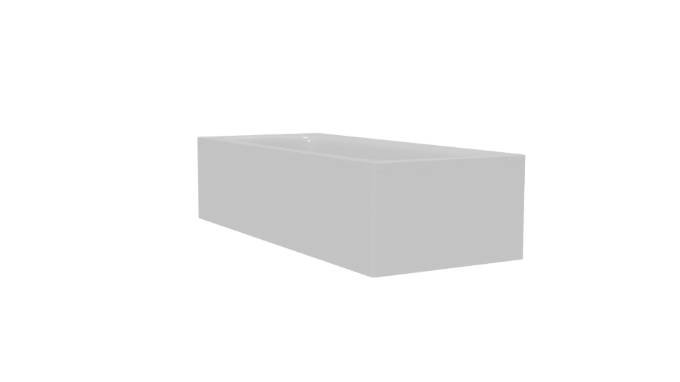 Stylish Rectangular Bathtub Model - Professional 3D Model Render 13