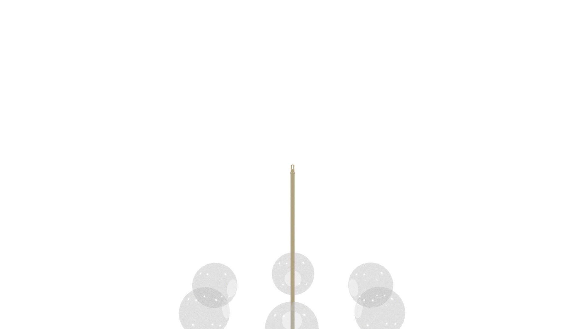 Elegant Modern Multi-Bulb Chandelier 3D Model - Professional 3D Model Render 9