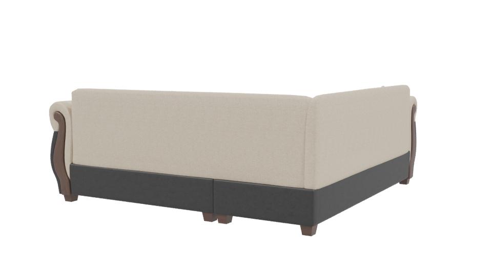 Elegant Corner Sofa 3D Model - Professional 3D Model Render 3