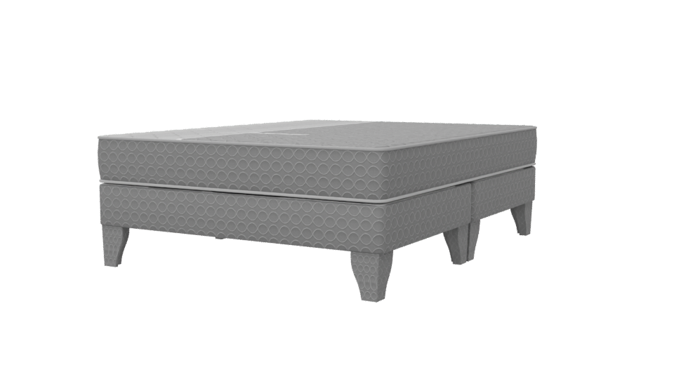 Stylish Modern Mattress with Wooden Legs 3D Model - Professional 3D Model Render 6