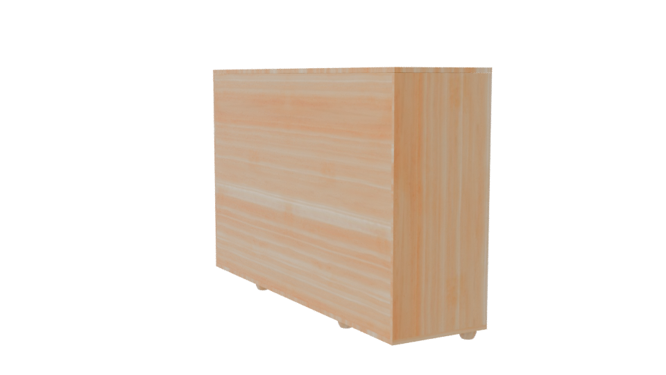 Modern Wooden Storage Cabinet Model - Professional 3D Model Render 7
