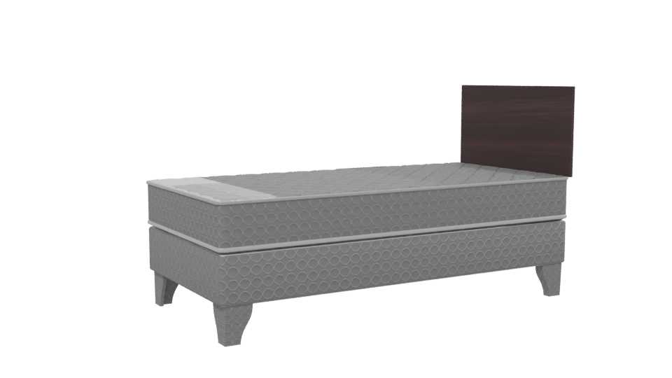 Minimalist Bed and Nightstand Model - Professional 3D Model Render 13