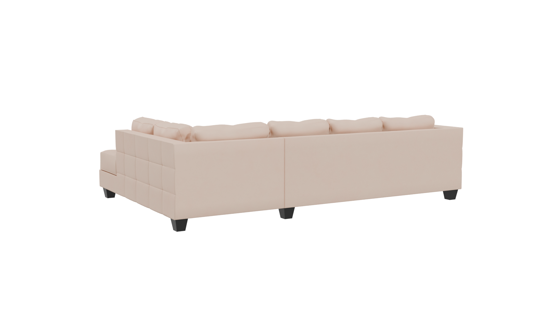 Stylish Modern Fabric Sectional Sofa 3D Model - Professional 3D Model Render 4