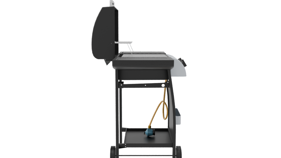 Gas Grill 2 Burners 3D Model - Professional 3D Model Render 8