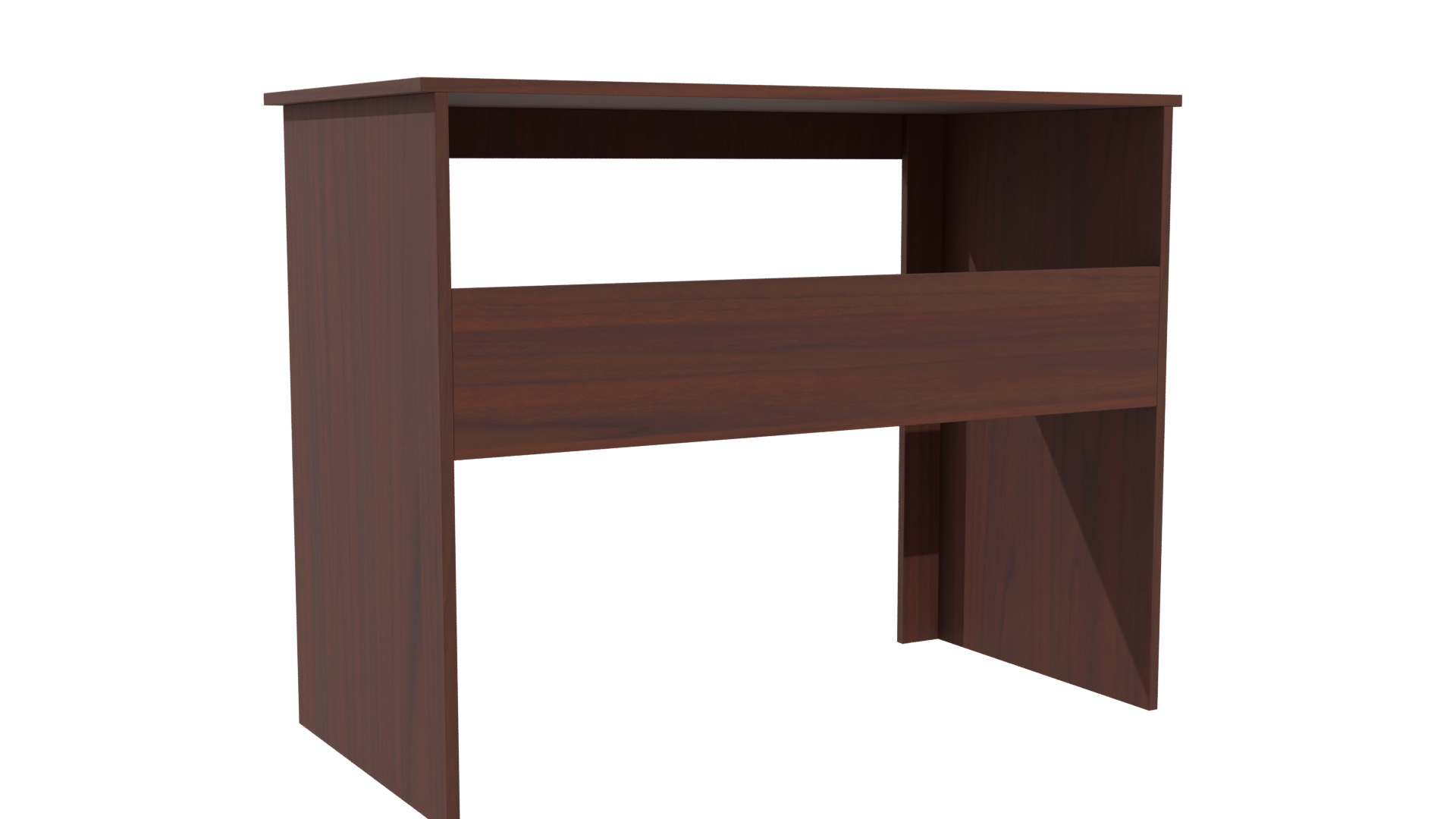 Stylish Wooden Writing Desk 3D - Professional 3D Model Render 4
