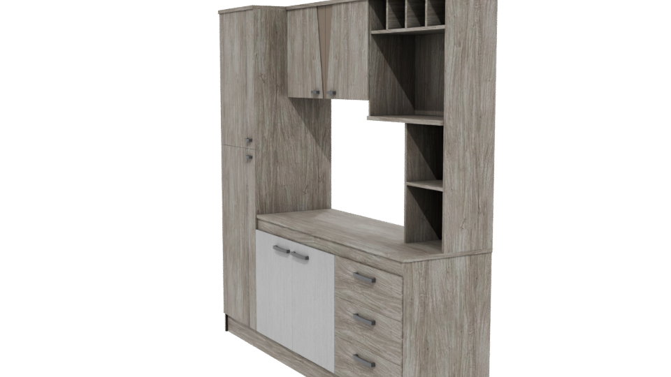 Stylish Modern Cabinet 3D Model - Professional 3D Model Render 13