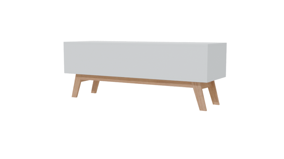 Minimalist Wooden TV Stand 3D - Professional 3D Model Render 6