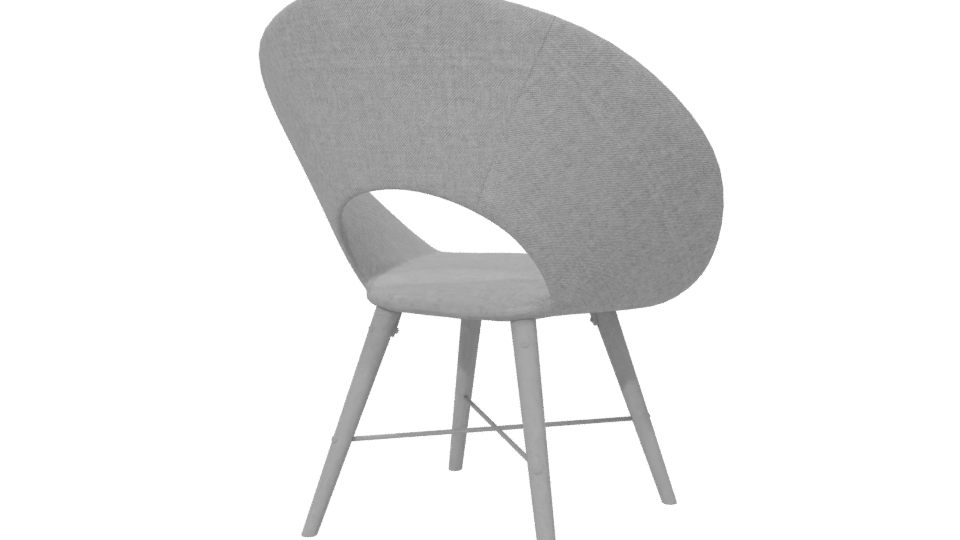 Contemporary Fabric Armchair 3D - Professional 3D Model Render 6