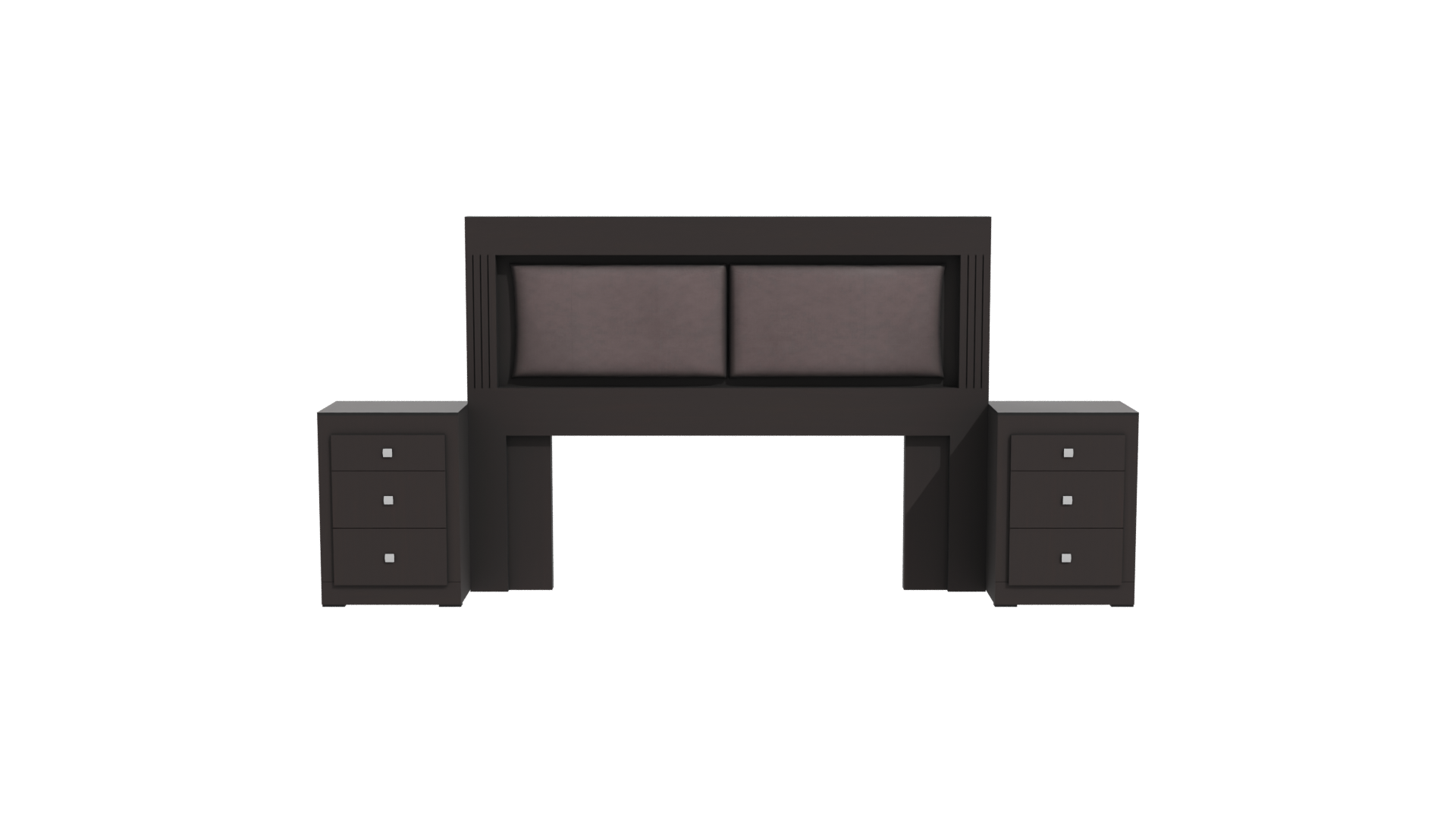 Contemporary Bed Frame Set 3D - Professional 3D Model Render 11