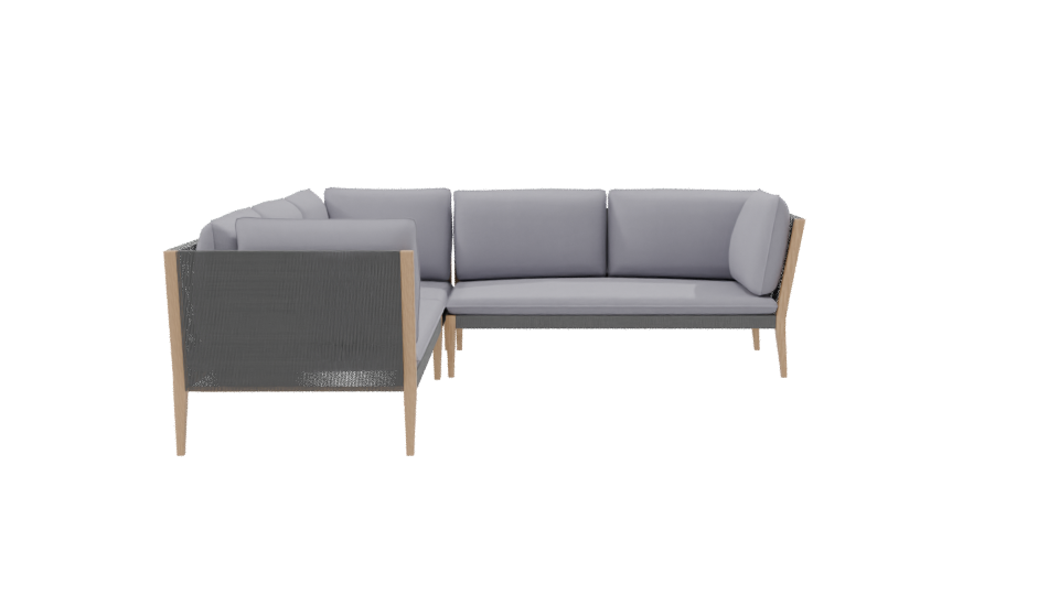 Stylish Outdoor Sectional Sofa 3D - Professional 3D Model Render 8