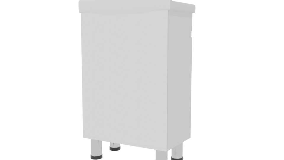 Minimalist White Kitchen Cabinet 3D Model - Professional 3D Model Render 6