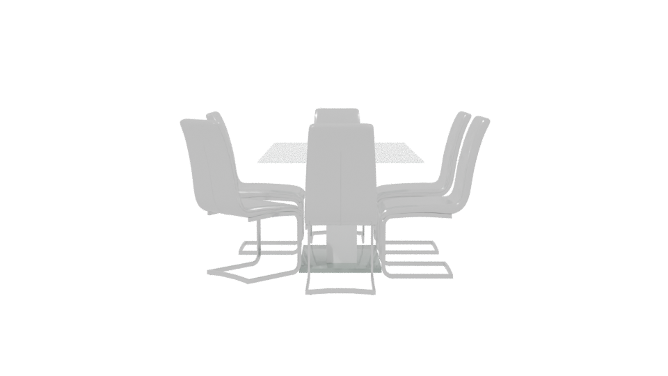 Rectangular Dining Table 3D Model - Professional 3D Model Render 2