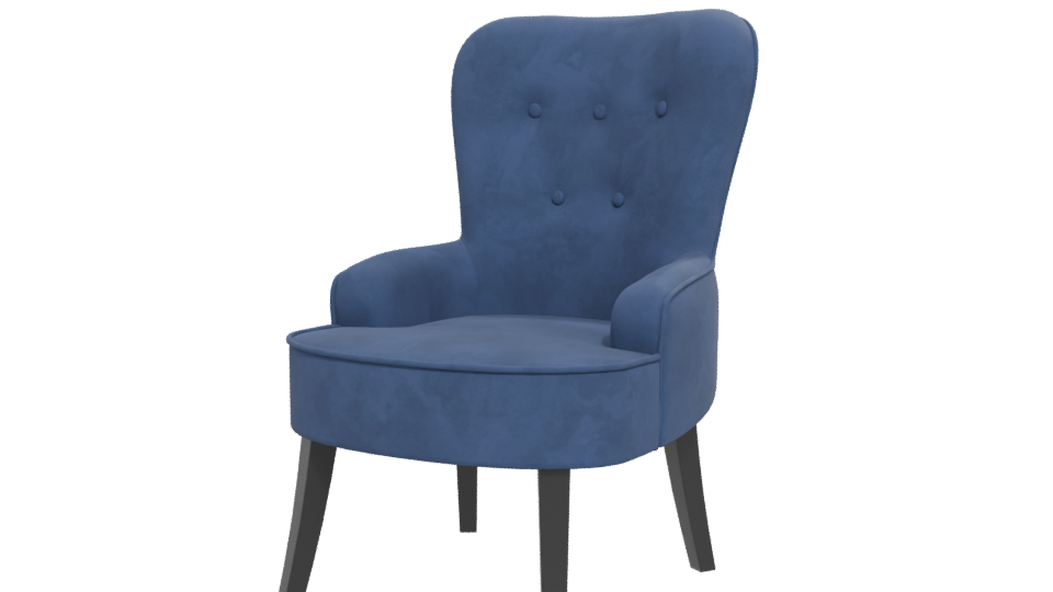 Stylish Fabric Accent Chair 3D - Professional 3D Model Render 12
