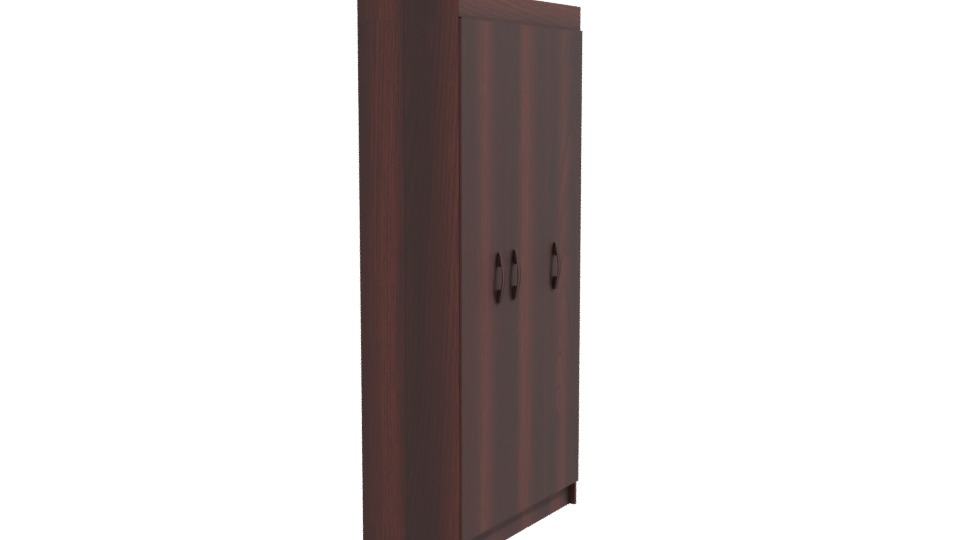 Stylish Wooden Storage Cabinet 3D Model - Professional 3D Model Render 9
