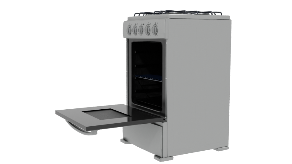 Gas Range Oven 3D Model - Professional 3D Model Render 13