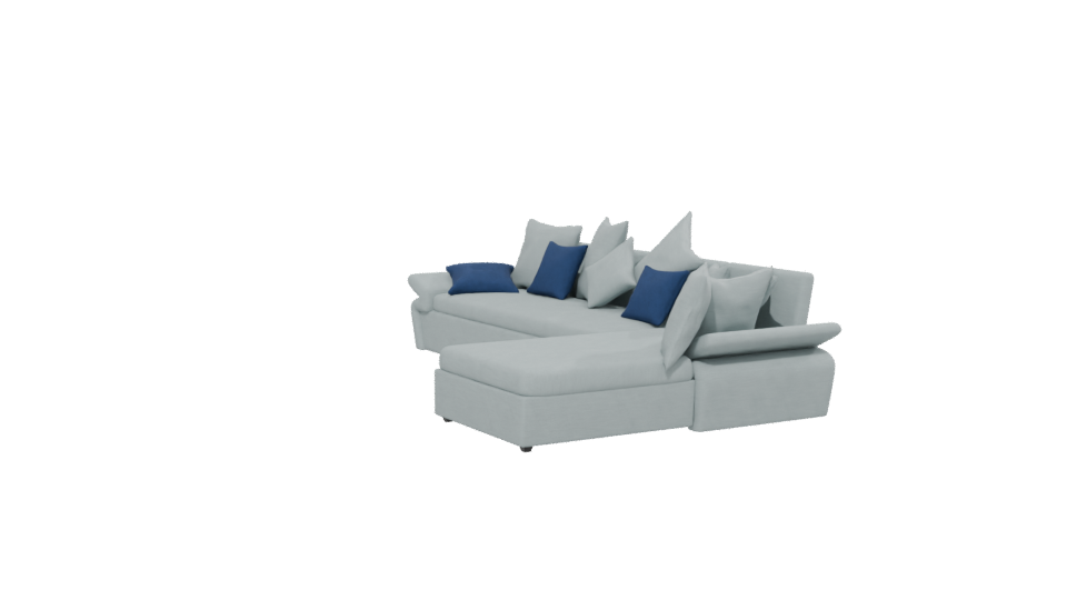 Cozy Sectional Sofa 3D Model - Professional 3D Model Render 13