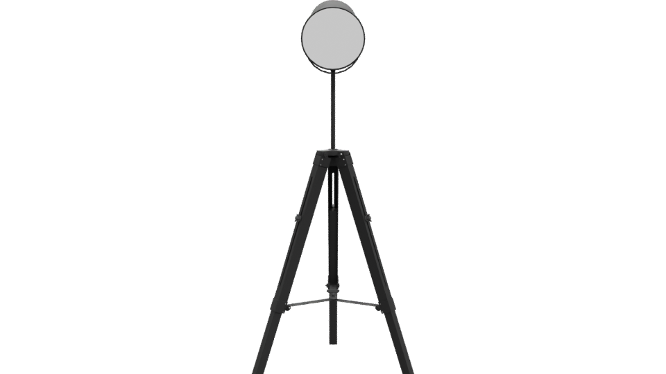 Minimalist Tripod Floor Lamp 3D - Professional 3D Model Render 11
