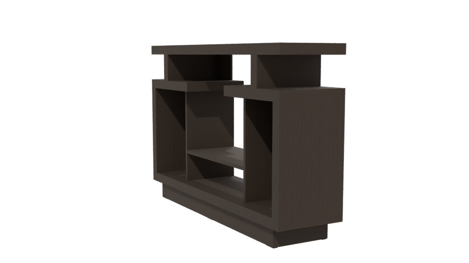 Minimalist Wooden TV Stand 3D - Professional 3D Model Render 13