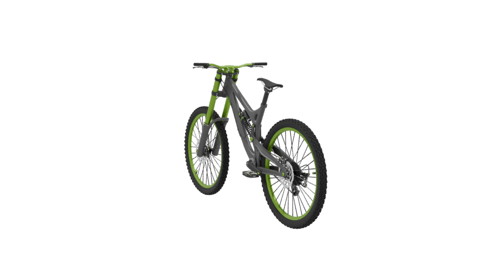 Dynamic Mountain Bike 3D Model - Professional 3D Model Render 4
