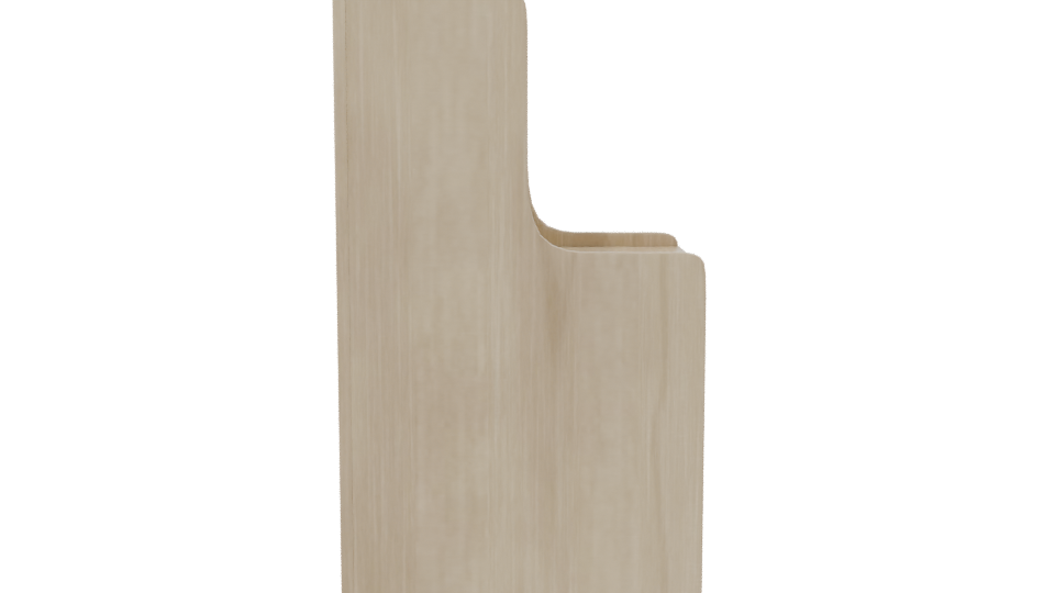 Stylish Wooden Desk Unit 3D - Professional 3D Model Render 8