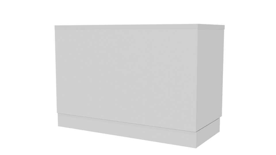 Contemporary Wooden Counter Model - Professional 3D Model Render 6