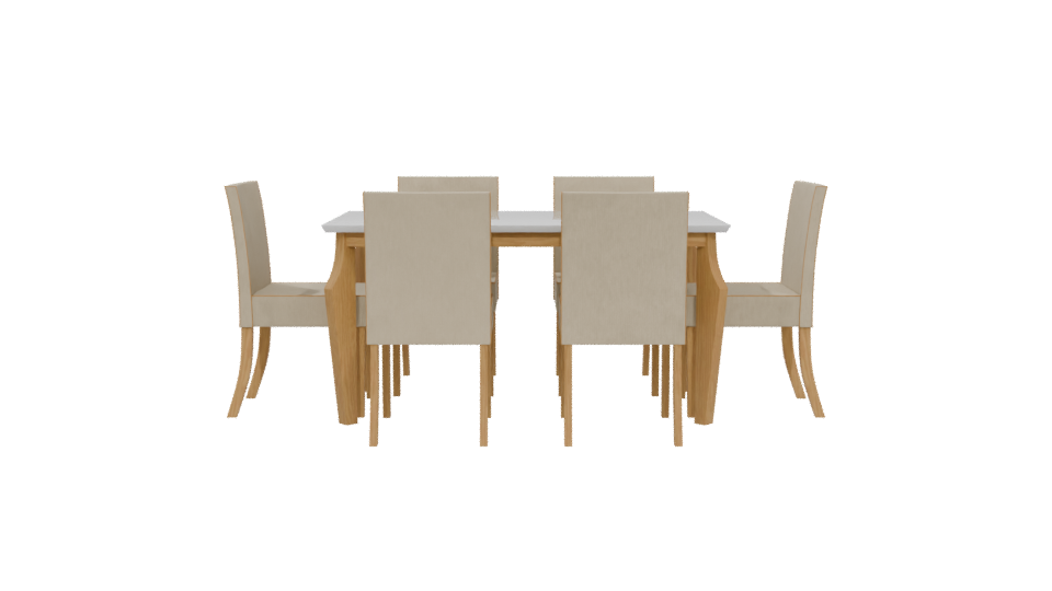 Stylish Modern Dining Table Set 3D Model - Professional 3D Model Render 5