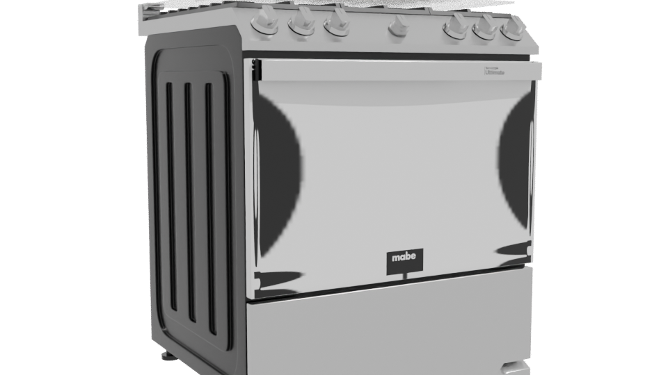 Sleek Modern Gas Range 3D - Professional 3D Model Render 10